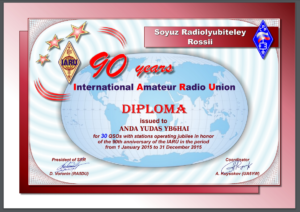 90IARU 30QSO AWARD